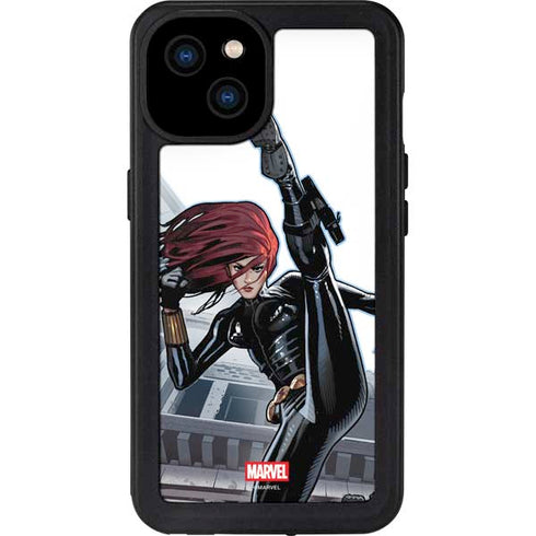 Marvel Black Widow High Kick iPhone 15 Plus Waterproof Case
