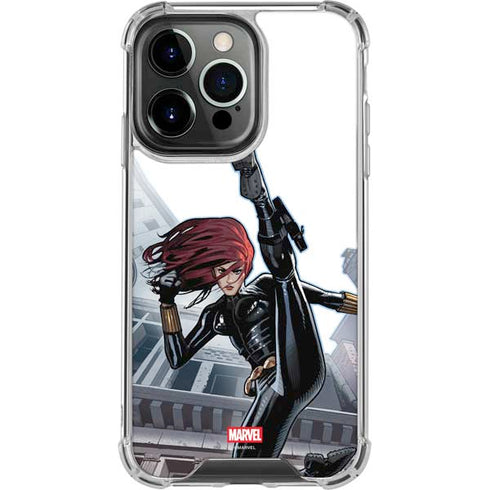 Marvel Black Widow High Kick iPhone 15 Pro Clear Case