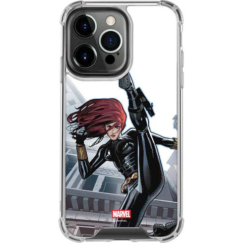 Marvel Black Widow High Kick iPhone 15 Pro Max Clear Case