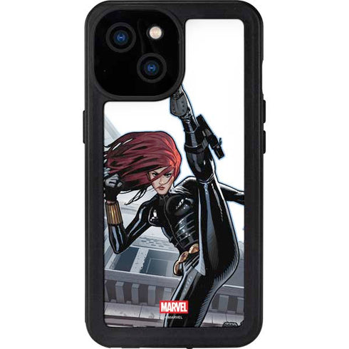 Marvel Black Widow High Kick iPhone 15 Waterproof Case