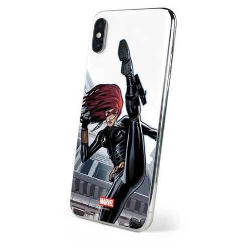 Marvel Black Widow High Kick iPhone X Skin
