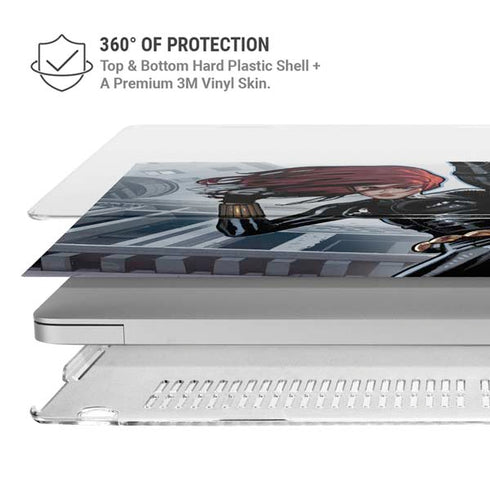 Marvel Black Widow High Kick MacBook Pro 13in (2020) Case plus Skin