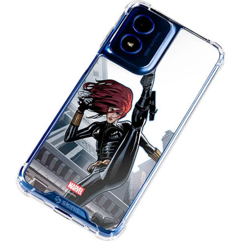 Marvel Black Widow High Kick Moto G Play 4G (2024) Clear Case