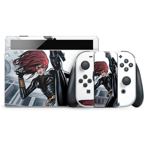 Marvel Black Widow High Kick Nintendo Switch OLED (2021) Skin