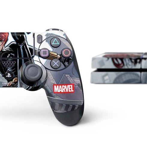 Marvel Black Widow High Kick PS4 Console and Controller Bundle Skin