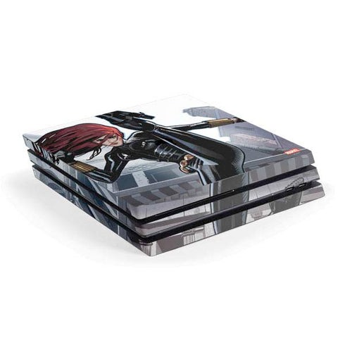 Marvel Black Widow High Kick PS4 Pro Console Skin
