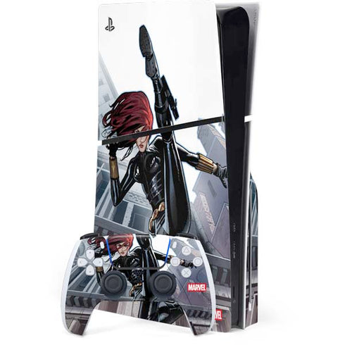 Marvel Black Widow High Kick PS5 Slim Disk Bundle Skin