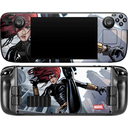 Marvel Black Widow High Kick Steam Deck Handheld Gaming Computer OLED Skin