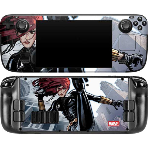 Marvel Black Widow High Kick Steam Deck Handheld Gaming Computer Skin