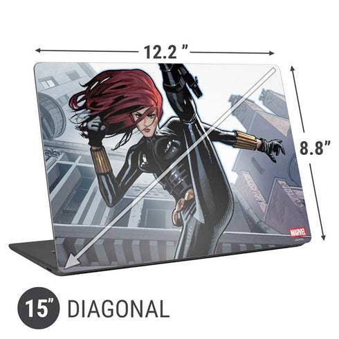Marvel Black Widow High Kick Universal Laptop 15in (12.2 x 8.8in) Skin