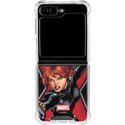 Marvel Black Widow Natasha Romanova Galaxy Z Flip6 Clear Case