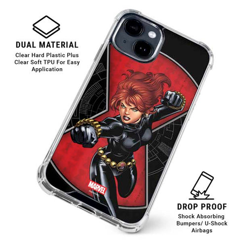 Marvel Black Widow Natasha Romanova iPhone 15 Plus Clear Case