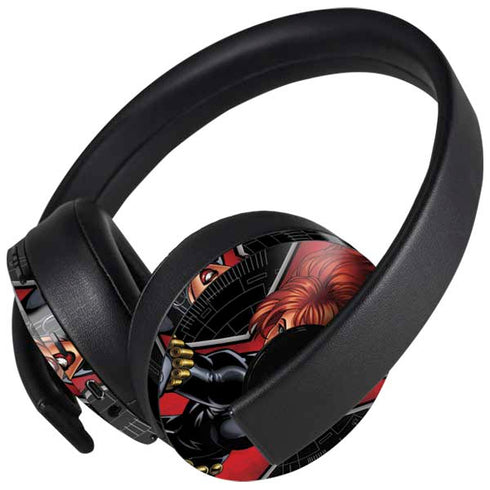 Marvel Black Widow Natasha Romanova PlayStation 4 Gold Wireless Headset Skin