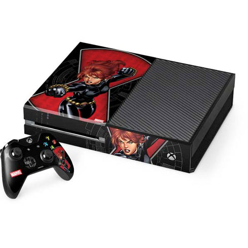 Marvel Black Widow Natasha Romanova Xbox One Console and Controller Bundle Skin