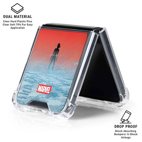 Marvel Black Widow No More Secrets Galaxy Z Flip6 Clear Case