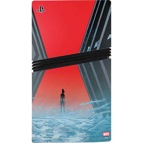 Marvel Black Widow No More Secrets PS5 Pro Console Skin