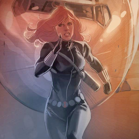 Marvel Black Widow Running Dell Alienware Skin