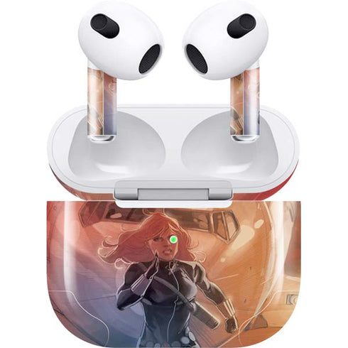 Marvel Black Widow Running Apple AirPods (3rd Gen 2021) Skin