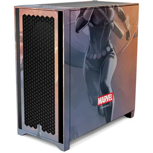 Marvel Black Widow Running Corsair 4000D Tempered Glass Mid-Tower ATX Case Skin