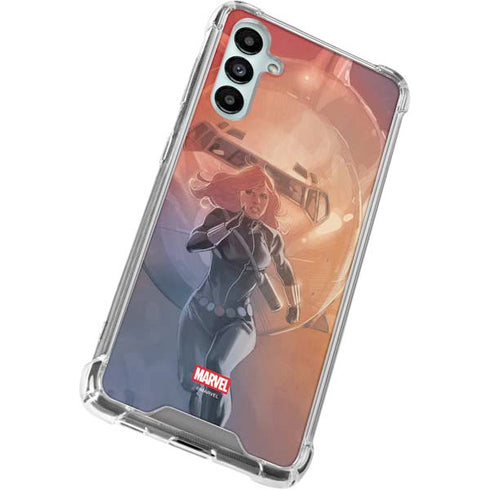 Marvel Black Widow Running Galaxy A15 5G Clear Case