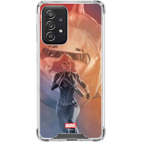 Marvel Black Widow Running Galaxy A52 5G Clear Case