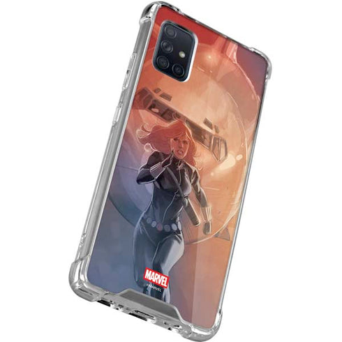 Marvel Black Widow Running Galaxy A71 5G Clear Case