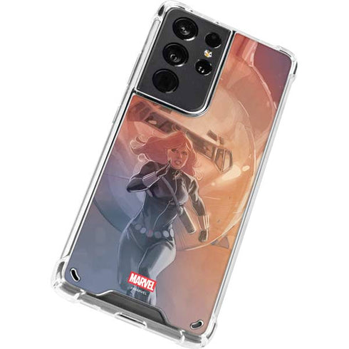 Marvel Black Widow Running Galaxy S21 Ultra 5G Clear Case
