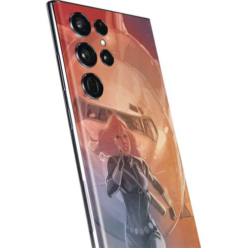 Marvel Black Widow Running Galaxy S22 Ultra Skin