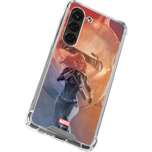 Marvel Black Widow Running Galaxy S23 Clear Case