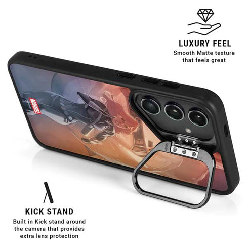 Marvel Black Widow Running Galaxy S24 FE Kickstand Case