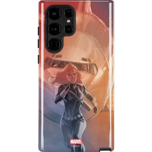 Marvel Black Widow Running Galaxy S24 Ultra Impact Case