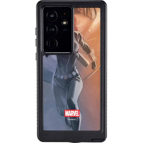 Marvel Black Widow Running Galaxy S24 Ultra Waterproof Case