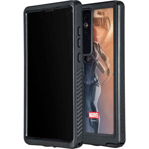 Marvel Black Widow Running Galaxy S24 Ultra Waterproof Case