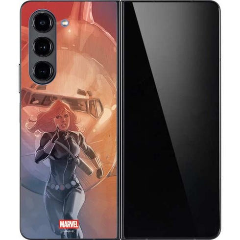 Marvel Black Widow Running Galaxy Z Fold5 5G Skin