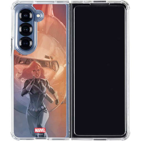 Marvel Black Widow Running Galaxy Z Fold6 Clear Case