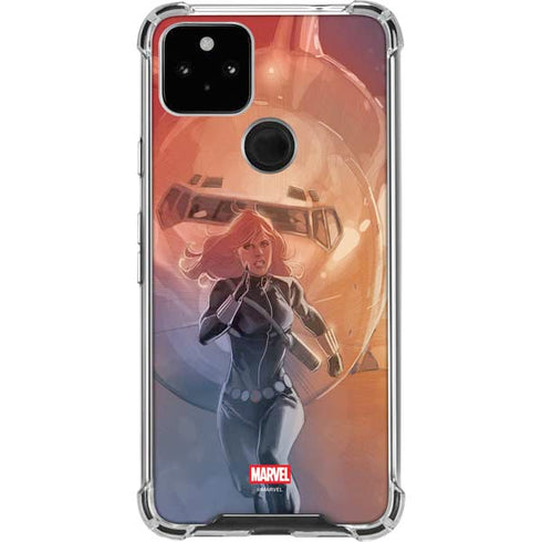 Marvel Black Widow Running Google Pixel 5a 5G Clear Case