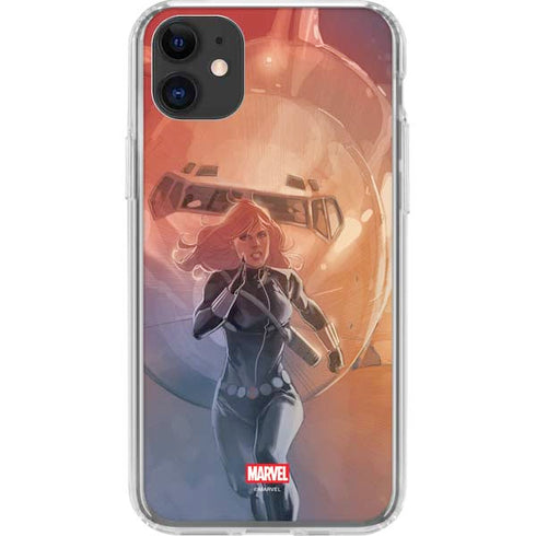 Marvel Black Widow Running iPhone 11 Clear Case