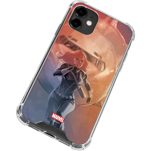 Marvel Black Widow Running iPhone 12 Clear Case