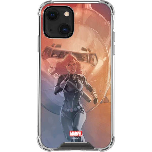 Marvel Black Widow Running iPhone 13 Mini Clear Case