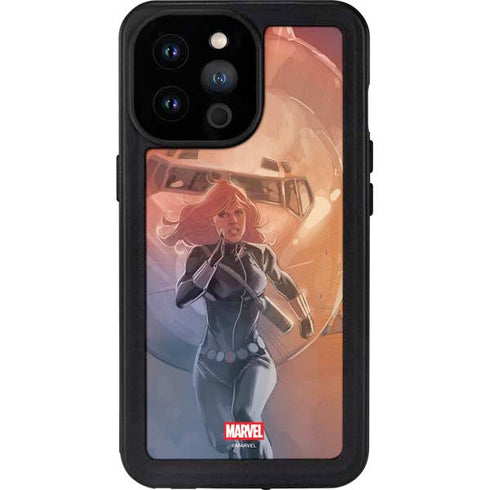 Marvel Black Widow Running iPhone 14 Pro Max Waterproof Case