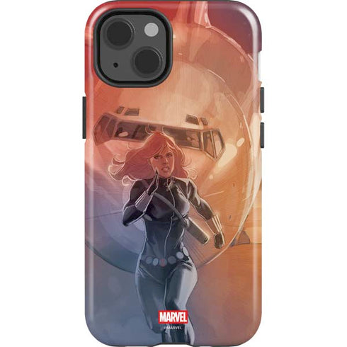 Marvel Black Widow Running iPhone 15 Plus Impact Case
