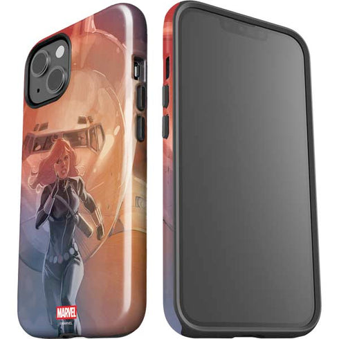 Marvel Black Widow Running iPhone 15 Plus Impact Case