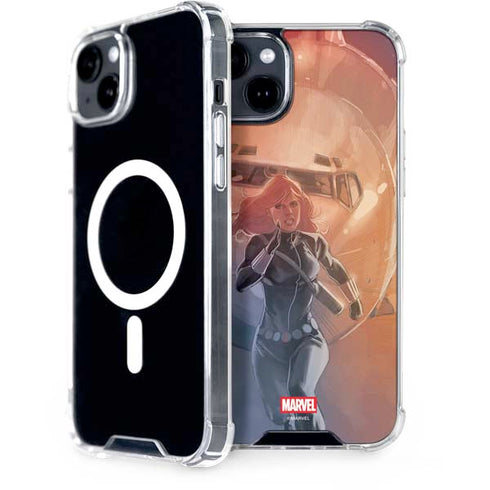 Marvel Black Widow Running iPhone 15 Plus MagSafe Case