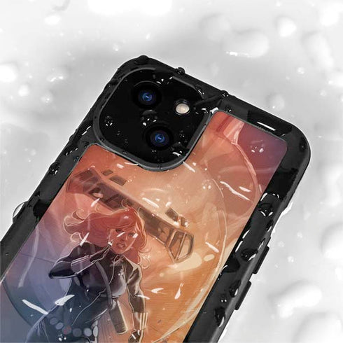 Marvel Black Widow Running iPhone 15 Plus Waterproof Case