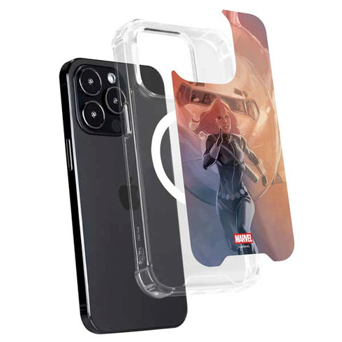 Marvel Black Widow Running iPhone 15 Pro MagSafe Case