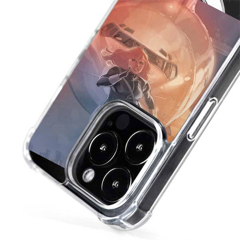 Marvel Black Widow Running iPhone 15 Pro MagSafe Case