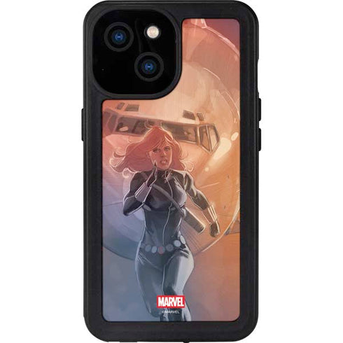 Marvel Black Widow Running iPhone 15 Waterproof Case