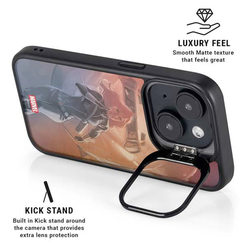 Marvel Black Widow Running iPhone 16 Plus Kickstand Case