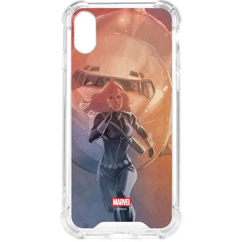Marvel Black Widow Running iPhone XS Clear Case