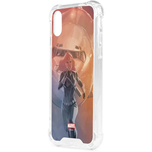 Marvel Black Widow Running iPhone XS Clear Case